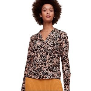 Aritzia Wilfred Emmeline Leopard Print Blouse